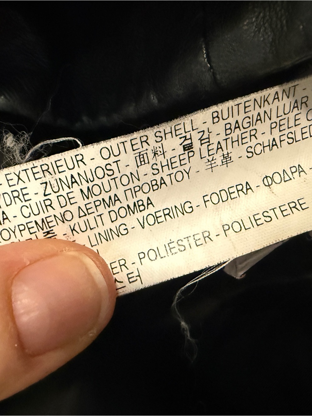 Zara Black real Leather Moto Jacket with Belt - Picture 4 of 4